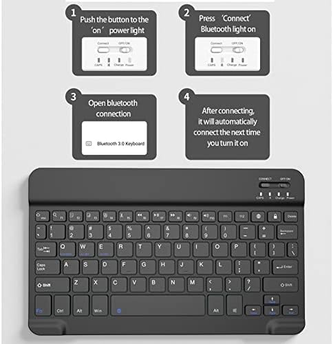 Wireless Bluetooth Keyboard and Mouse Combos, 10'' Ultra Slim Wireless Keyboard Mouse Set, Portable Rechargeable Keyboard for iOS (Phone/ I-Pad), Android Tablets, Windows