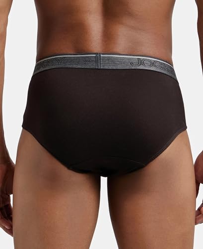 Image of Jockey 8037 Men Super Combed Cotton Solid Brief with Ultrasoft Waistband