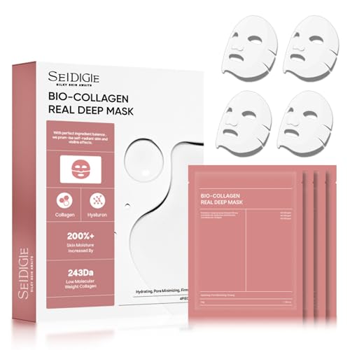 Bio-Collagen Face Mask, Deep Hydrating Overnight, Korean Skin Car...