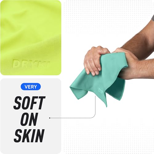 Image of DRYKI Pocket-Sized Sweat Towels - Original Sweat Absorbing Handkerchiefs | Quick-Dry Microfiber Sweat Rags for Face, Hands, & Body - Men & Women - Gym, Sports, Work