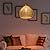 Modern Small Size Chandelier Wabi Sabi Pendant Light for Dining Room Kitchen Island Hallway Plastic Lampshade Hanging Lamp E26 Base 3D Style Shape Lighting Fixture (Wood Color