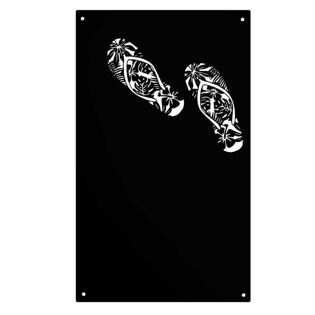 Tableau Magnétique tongs Noir 30x50 cm