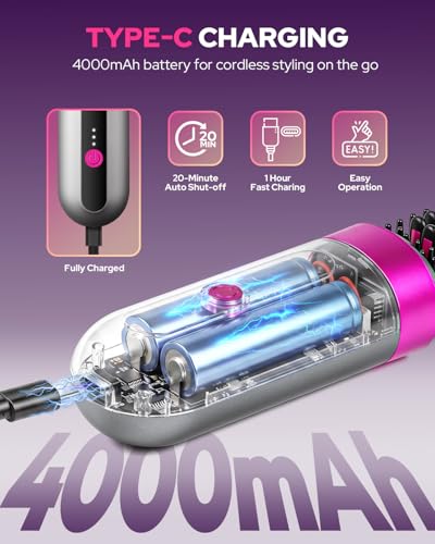 Image of Cordless Hair Straightener, Portable Travel Ionic Hair Straightening Brush