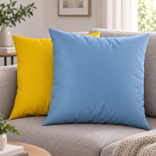 Petti Artigiani Italiani - 1 Paar Kissenbezüge 65 x 65 cm aus Mikrofaser, Dekokissen für Schlafzimmer, Sofa, Set mit 2 Kissenbezügen… – Ansicht 2