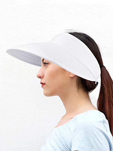 Sombreros Visera para Mujer 2 Piezas Ala Ancha Ajustable miniatura 3