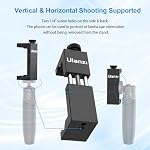 Ulanzi ST-02S Aluminum Phone Tripod Mount w Cold Shoe Mount, Support Vertical and Horizontal, Universal Metal Adjustable Clamp for iPhone 12 11 Pro Xs X Max 8 7 Plus Samsung Android Smartphones