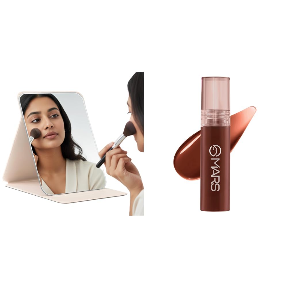 MARS Foldie-Portable Makeup Mirror with Adjustable Stand OBSESSEED Lip Gloss 3.5 ml 08-Gloss Getter-image-49