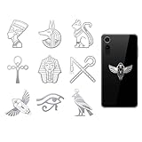 Thème Égypte-- Vous recevrez un exemplaire de chaque symbole égyptien, dans un style différent., scarabée, toutankhamon, sphinx, animaux d'Égypte, fox, cat, oiseau, serpent, autocollants yeux d'Horus. Les styles abondants seront tout à fait suffisants pour répondre à vos besoins d'artisanat. Vous pouvez utiliser ces motifs pour décorer vos articles et mettre en valeur votre personnalité unique