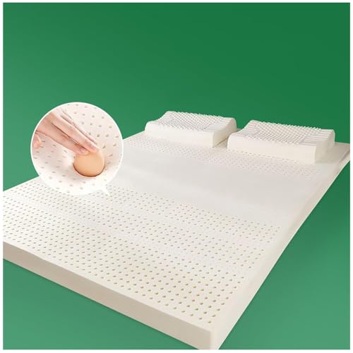 100% látex Natural orgánico Transpirable y cómodo, Duradero y no fácil de colapsar, cubrecolchón, colchón de látex Natural,10cm,4in,200x220cm(79x87in)