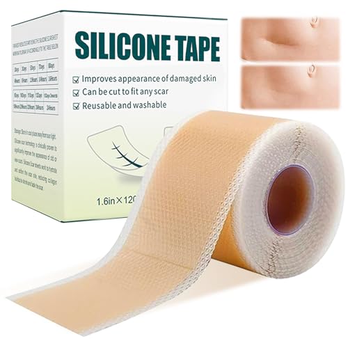 Parches Cicatrizantes,Hojas de silicona de cicatrices,Scar Sheets,Hojas de para Cicatrices Tiritas Cicatrizantes,Scar Tape,Rollo de ApositosCicatrizantes(4cmx300cm),Color de la piel