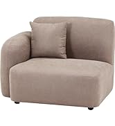 不二貿易 ソファ 幅98×奥行80×高さ72.5cm グレージュ 韓国インテリア ひじ掛け 組み合わせ Chamill 41308