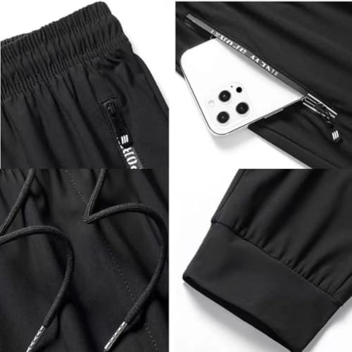 Nallywear Stretch Pants, Cooling Ultra Soft Perfect Drape Casual Pants, Pull on Ice Silk Comfort Everyday for Women Men(Dark Gray,X-Large_Straight)3