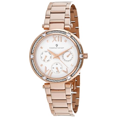 Montre Christian Van Sant Sienna blanche pour femme modèle CV1824