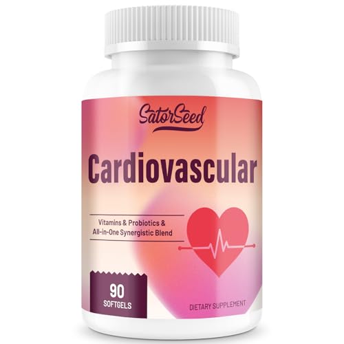 Cardiovascular Supplement 3000mg – Vitamins, Probiotics, Omega-3, and CoQ10 All-in-One Synergistic Blend for Adults – 90 Softgels