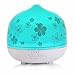 ISELECTOR 500ml Glass Aromatherapy Essential Oil Diffuser with 7 Changing LED Colors and Waterless Auto Shut-off - White Base