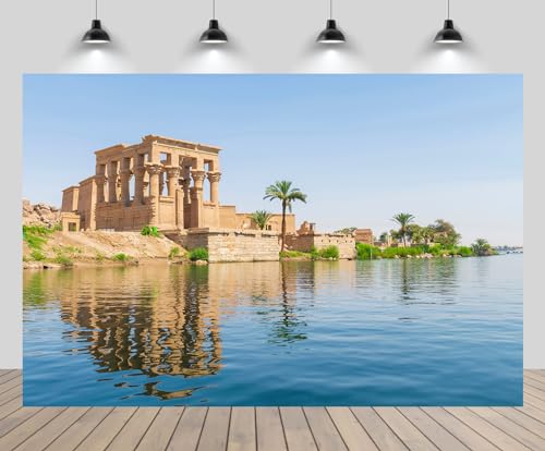Fondo Fotográfico 7x5ft Templo Egipcio Philae miniatura 1
