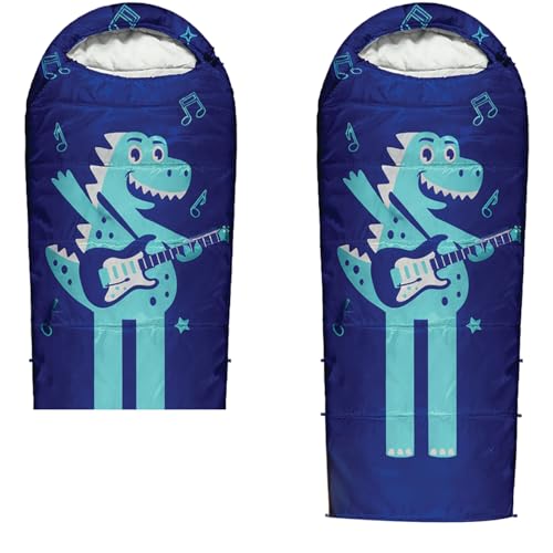 Bolsa de dormir ajustable para niños estilo momia con manga para almohada, 4 estaciones 32-59°F, liviana y estilo mochila, ideal para camping