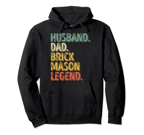 Husband Dad Brick Mason Legend Shirt Funny Father's Day Sudadera con Capucha