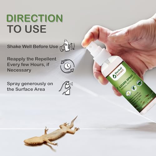 Image of Lizard Repellent Spray for Home | 100% Natural, Herbal, Irritant-Free, Chemical-Free | Baby, Plant & Pet Safe | Pack of 2 | 200ml