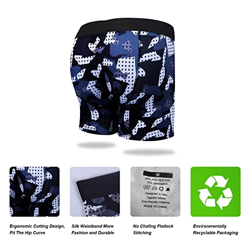 longfor Mens Boxer Briefs Mesh Knit Fast Dry Performance Sport Boxer Briefs No Ride-up 6’’Athletic Underwear with Fly for Men4