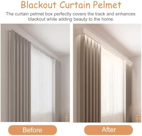 金属製壁掛けカーテンペルメットボックス - 3フィートから16フィートの調節可能な窓用コーニスバランス。モダンな家の装飾やカスタムウ