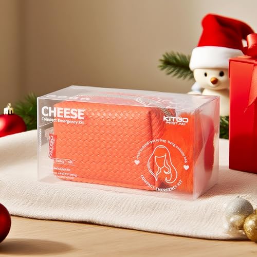 Image of Kitgo Mini First Aid Emergency Clutch Kit -Mother Day Gift Compact Safety Pouch Party Bag with 27 Essential Items for Girl Lady Mother Wife Nurse for Girl Lady Mother Wife Nurse