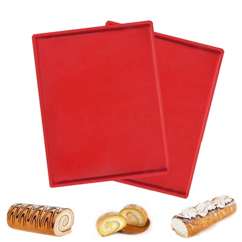 Swiss Roll Baking Tray with Non-Stick Silicone, 2 PCS