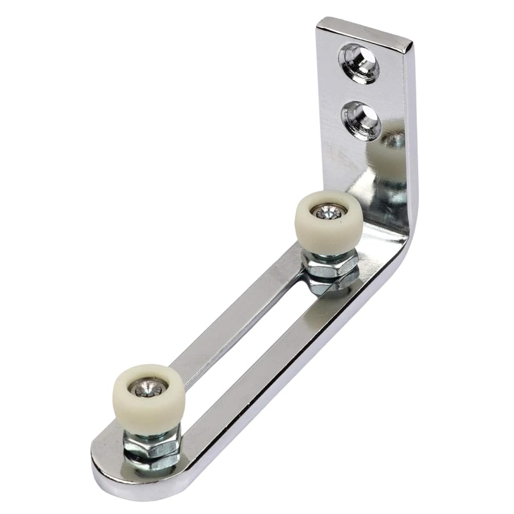 Teuypty Barn Door Floor Guides, Bottom Flooring Frame Support with Smooth, Quiet Bearings, Adjustable Roller Sliding Stay