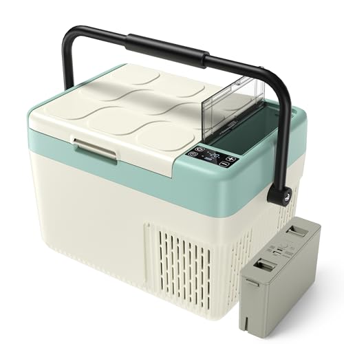 EUHOMY �ԍڗ①�� 12L �|�[�^�u���①�� �o�b�e���[�����\ �n���h���t�� �ԍڗ①�� ���^ -20���`20�� �}���Ⓚ �R���v���b�T�[�� MAX/ECO���[�h 4WAY�d���Ή� �R���p�N�g AC100V DC12V/24V �ȃG�l 42dB�É�