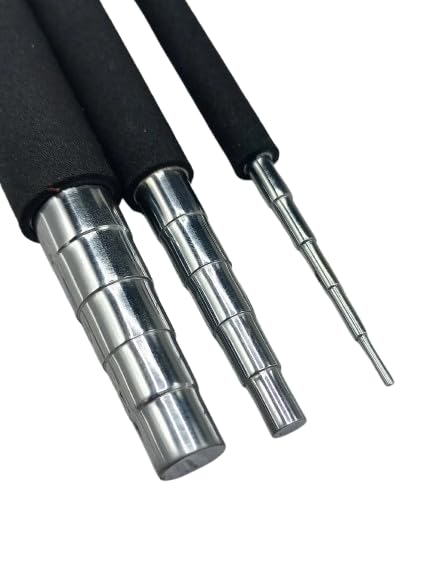 Set of 3 Round Step Mandrels Jewelry Making Tools for Professionals Mandrels Tool Set for Wire Wrapping Small, Medium, Large Sizes Jewelry Making Supplies for Creating Loops and Jump Rings