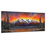 Pintar por Numeros Adultos Paisaje Pintar por Numeros Niños, Kit Manualidades Adultos con Pinceles y Pinturas Acrilicos, Lago Paint by Numbers Adult, Decoración Hogar, Sin Marco 90x180cm w0-358