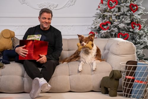 Martin Rütter Hundespielzeug Stoffknochen Khaki Größe M/L – Kuschel- & Liegekissen ohne Quietscher – Dog Toys Kuscheltier & Stofftier für Hunde & Welpen – Formstabil & waschbar