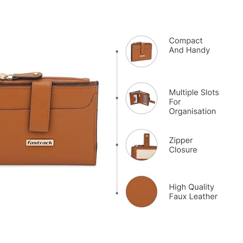 Image of Fastrack Solid Multifold Wallet for Women, Girls and Ladies | with Magnetic Closure