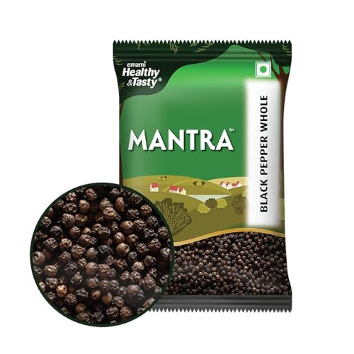 Image of Emami Healthy & Tasty Mantra Black Pepper /Kali Mirch Whole, Natural, No Added Colour & Preservatives 100g