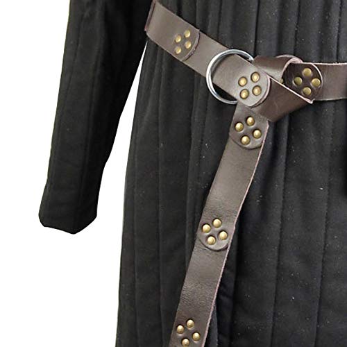 Handmade Warrior Status Medieval Leather Belt Brown3