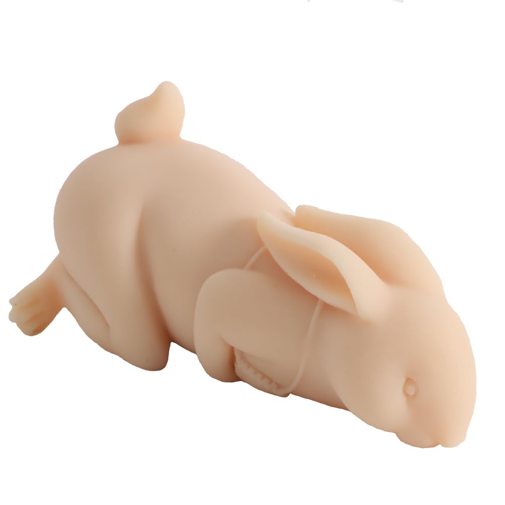 1 1LB Realistic Rabbit Sex Doll with Pocket Pussy Vaginal TPE Lifelike Animal Bunny Male Masturbator with Vagina