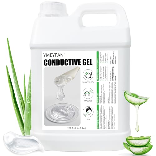 84 Fl Oz Aloe Vera Conductive Gel for Microcurrent Facial Device Paraben & Fragrance Free Cooling Gel for Laser Hair Removal/RF Machine Skin Soothing Hydrating Large Capacity for Beauty Salon Spa