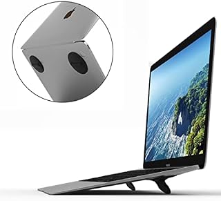 CQTECH Laptop Stand for Desk, Computer Keyboard Riser Stand, Ergonomic Invisible Laptop Cooling Pad, Repeatable Adhesive Mini Laptop Riser for MacBook Pro Air Mac Book Dell HP More Notebooks - 2 Pack