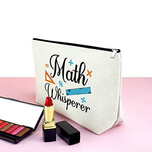 Mxrymvu Math Teacher Cosmetics Bag Math Lover Gift Makeup Bag Funny Teacher Appreciation Present from Student Teacher's Day Birthday Present for Mathematician Travel Makeup Pouch3