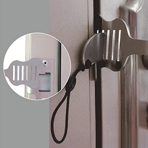 Safety Lock At Home,Portable Guitar Shape Door Security Lock Latch | Door Lock Latch For Additional Privacy And Safety In Home Hotel Apartment #TOP2