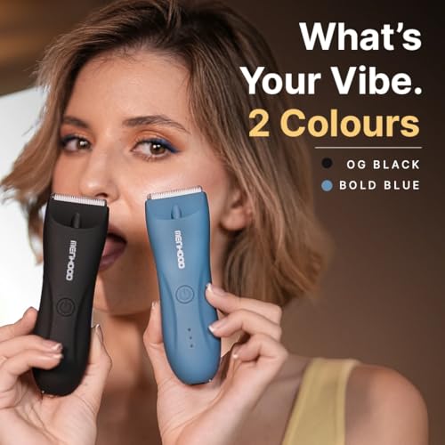 Image of MENHOOD Trimmer 1.0 Pro Black Waterproof Manscaping Body Ball Groin Trimmer for Men Type-C Wireless Charge LED Spotlight 150 Min Runtime Ceramic Blade IPX7