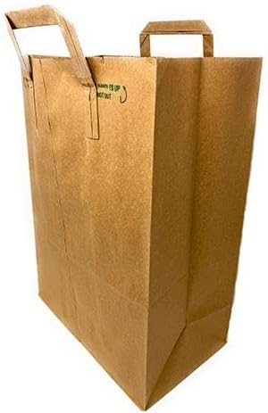 Gray Brothers 70 lb Paper Bags with Handle, 11.75" x 6.75" x 17" | 300/Pack