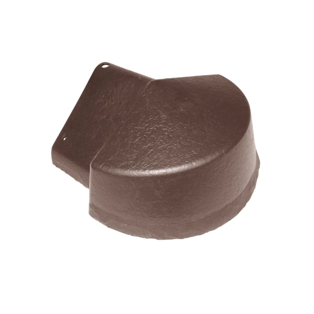 Envirotile Plastic Roof Tiles- Ridge to Apex/Hip Cover - Brown - Slate Effect Finish