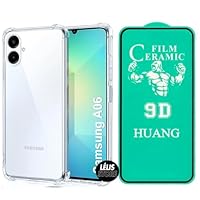 Kit Capa Capinha para Samsung A06 Anti Impacto Premium Transparente + Película Cerâmica 9D