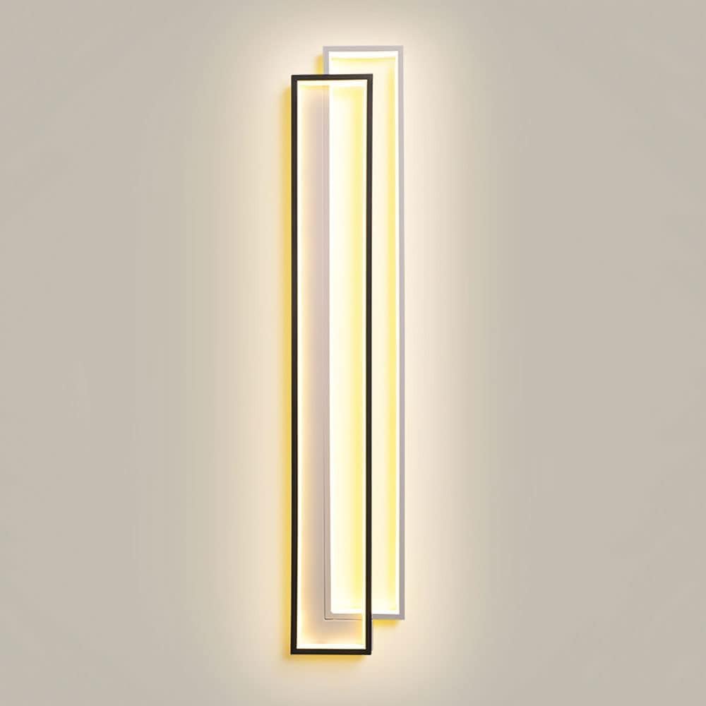HPTHLY Wall Sconce Led Wall Mount Light Geometric Linear Wall Lamp, Minimalist Wall Lighting Fixtures,Luxury (Black-40Cm)