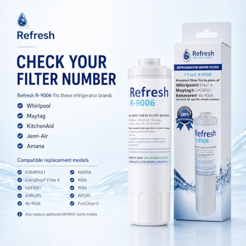 Image of Refrigerator Water Filter Replacement for Whirlpool UKF8001, 4-Pack