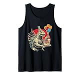 Fiesta Divertida de Pastel de cumpleaños de Monstruo japonés Camiseta sin Mangas
