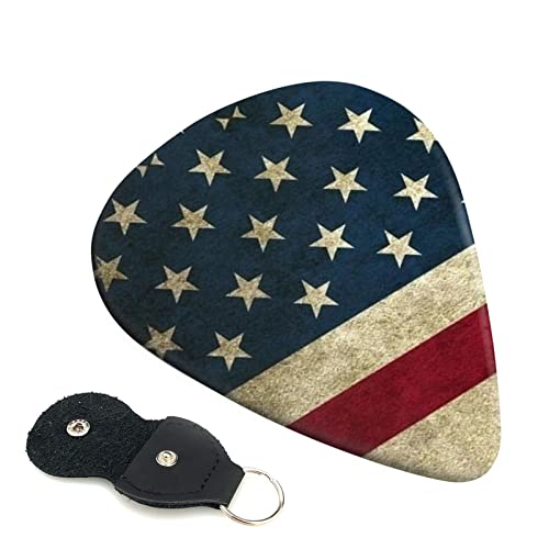 Lot de 6 médiators drapeau américain pour guitare acoustique, guitare électrique, basse, ukulélé – fins, moyens et épais - Les Beatles, Paul McCartney, John Lennon, RIngo Starr, George Harrison Lot de 6 médiators drapeau américain pour guitare acoustique, guitare électrique, basse, ukulélé - fins, moyens et épais