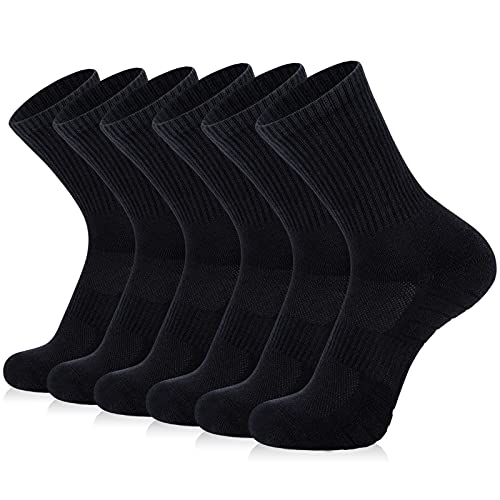 TUUHAW Chaussette Hommes & Femme (Lot de 6) Socquette de Sport Chaussettes Coton Noir 43-46 Cover