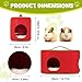 LAIRIES Christmas Guinea Pig Hideout, Large Cozy Bed, Warm Small Animal Cage House for Chinchilla, Hamster, Ferrets, Hedgehog, Rats and Other Small Pets